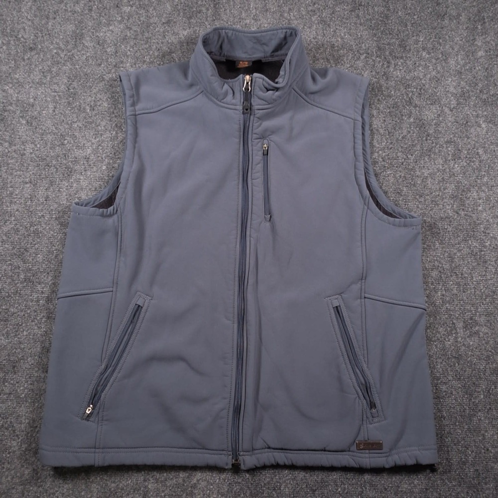 Ariat Softshell Vest Mens XL Gray Full Zip Fleece Lined Western Rodeo Cowboy